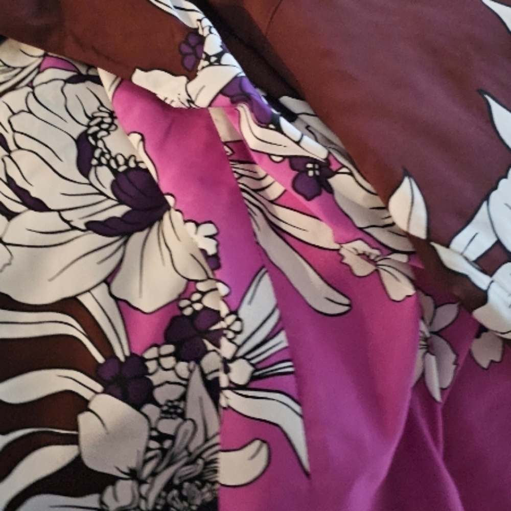 EXPRESS WOMEN'S FLORAL BOYFRIEND PORTOFINO SHIRT, Sz L - Picture 6 of 9
